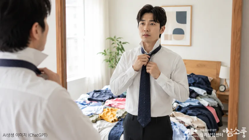 일상 속에서 쉽게 만날 수 있는 외모강박의 모습, 옷은 많은데 입을 옷은 하나도 없었습니다.