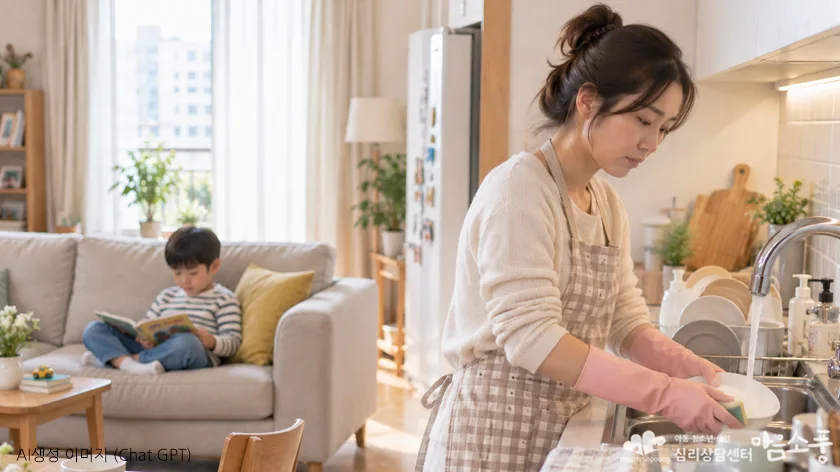 일상에서 나타날 수 있는 육아 우울감, 아이에게 화를 내고 나면 하루 종일 죄책감이 들어요